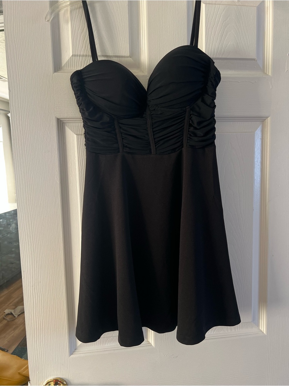 Windsor Black Ruched Bust Mini Dress
